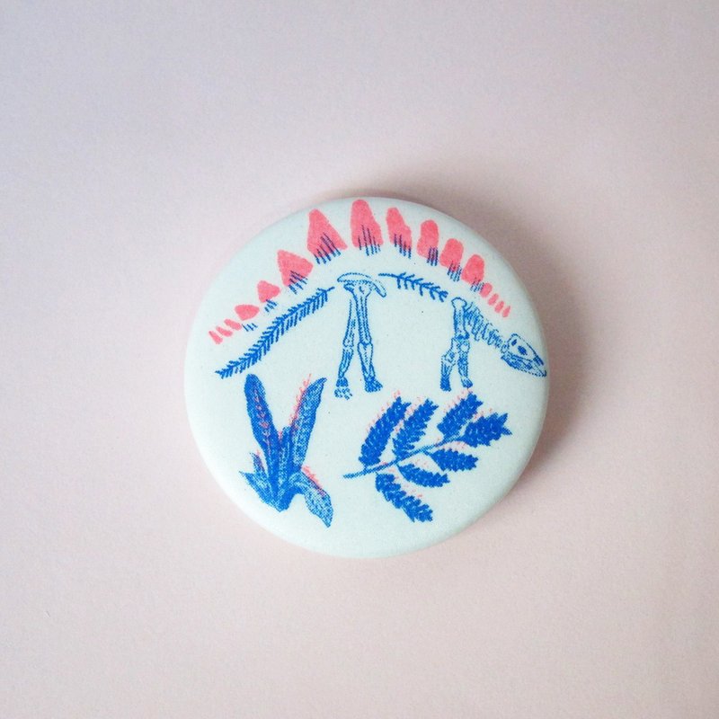 Sword dragon Risograph hole printed badge (new version)