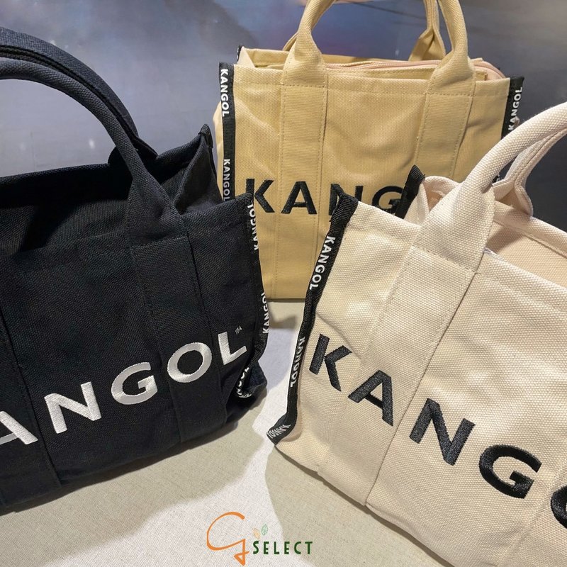 【KANGOL】休閒帆布水桶包 袋鼠帆布包 多色提包 側背包兩用 多色 - 手提包/手提袋 - 棉.麻
