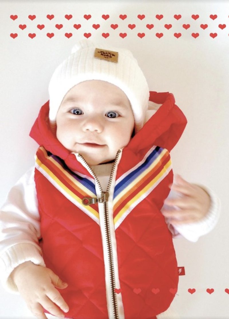 Red pilot baby jacket vest