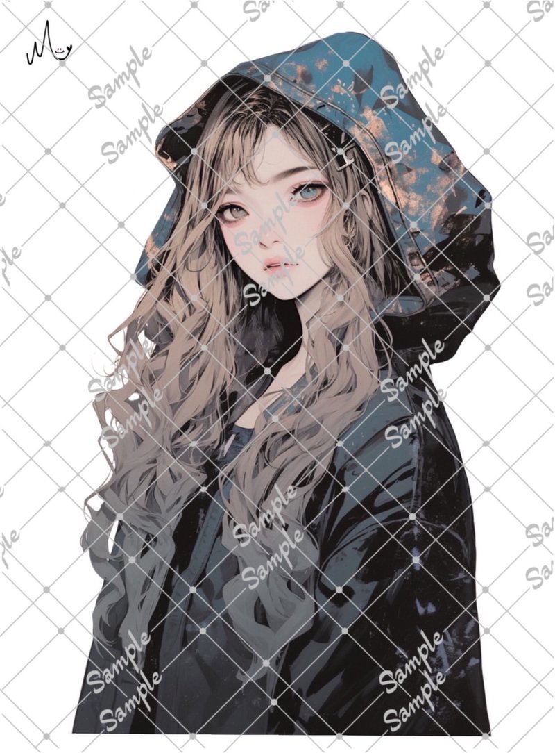 オリジナル人物ステッカー8月新作 - 貼紙 - 紙