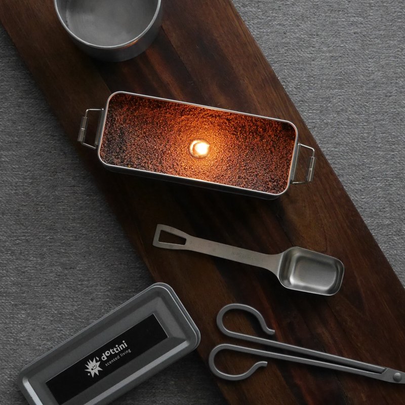 dottini點點蠟 - 咖啡小夜曲 - 自由調香 x 沙感蠟燭 - 香氛蠟燭/燭台 - 其他材質 黑色