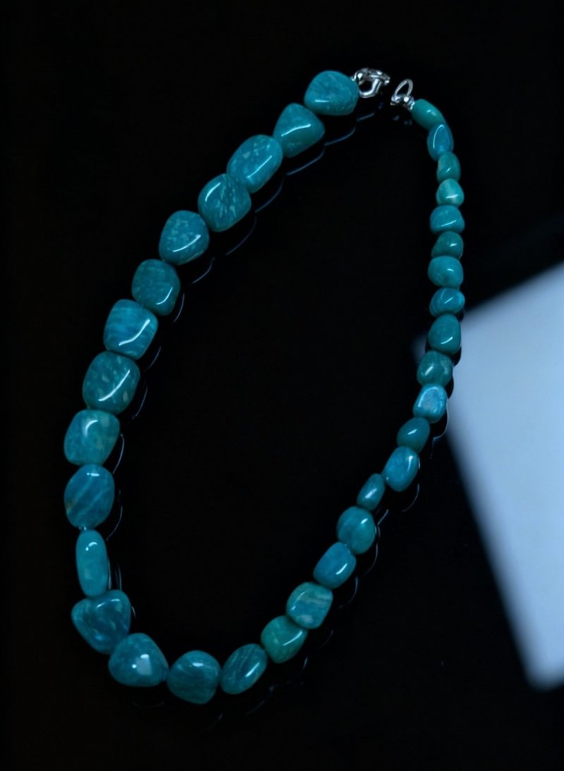 Crystal.EAA 設計款水晶項鏈 蒼瀾石語 老礦天河石 - 項鍊 - 玉石 綠色