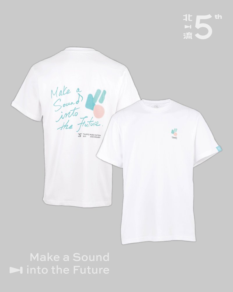 五週年紀念 T-shirt - 其他 - 棉.麻 白色