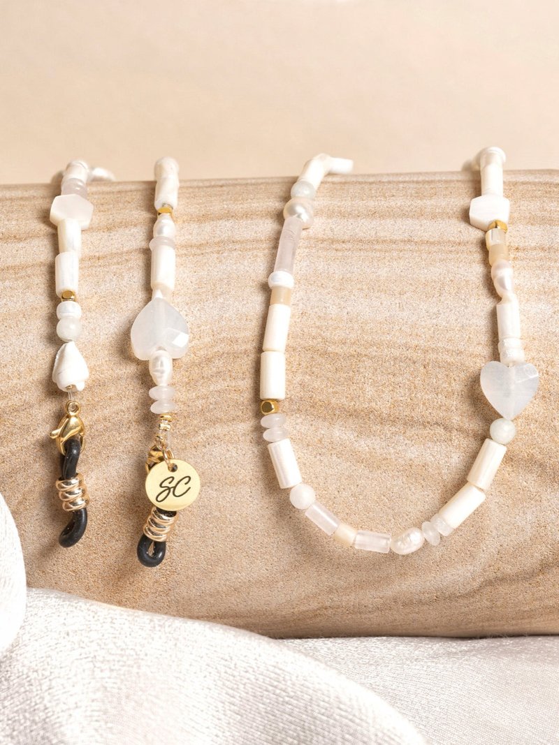 澳洲Sunny Cords SOFIA 絕美天然貝殼 帽鍊|眼鏡鍊|口罩鍊 - 長項鍊 - 其他金屬