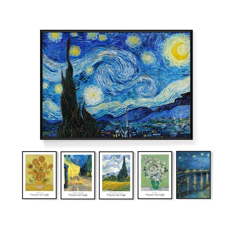 梵谷系列掛畫/油畫插畫/藝術插畫/裝飾畫/臥式掛畫/菠蘿選畫所 - 海報/掛畫/掛布 - 其他材質 多色