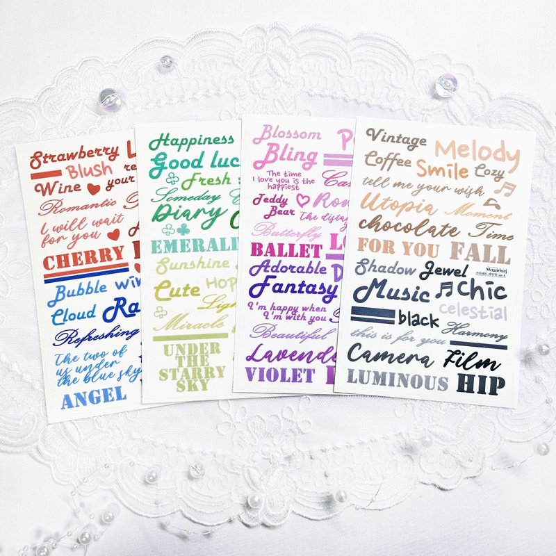 Arrietty Package - lettering transparent paper stickers - 貼紙 - 紙