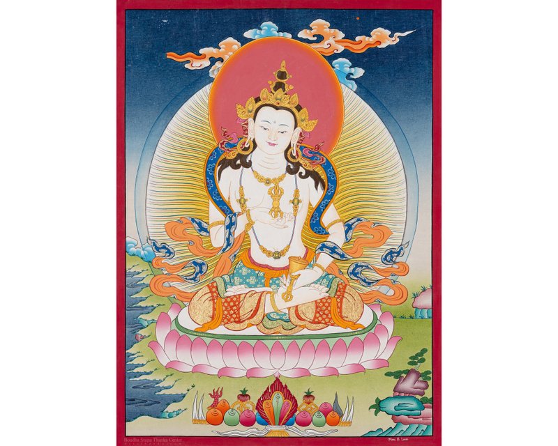 佛教多杰桑巴唐卡藝術 - 神聖淨化 - 壁貼/牆壁裝飾 - 其他材質 多色