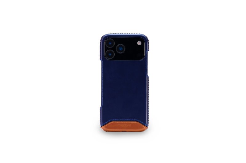 iPhone 17 Pro Max 經典系列-磁吸手機皮套-海軍藍 - 手機殼/手機套 - 真皮 藍色