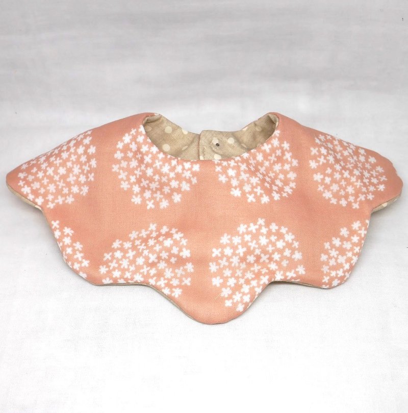 Japanese Handmade 8-layer-gauze 360 circle bib/flower type - 圍兜/口水巾 - 棉.麻 粉紅色