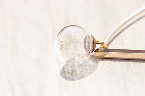 Valentine&amp;#39;s Day Gift / Forest Department / English Geometric Design Glass Ball Gold Bracelet Bracelet Bracelet-Dandelion
