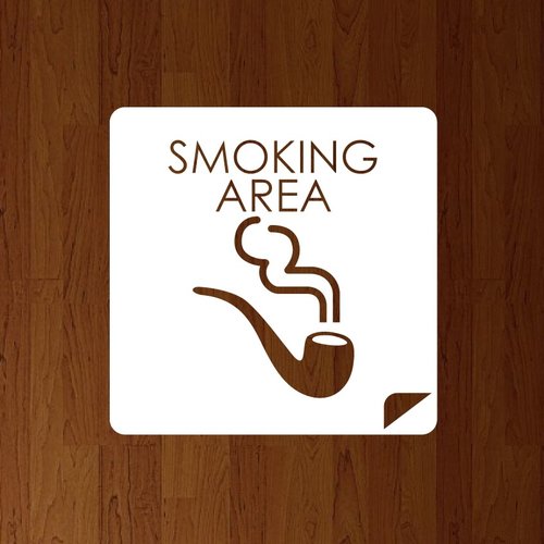 smoking area カッティングスッテカー タイプb