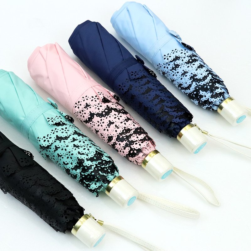 【和風優雅‧輕量手開折傘】簍空雕花雙面設計‧滿天星空傘 - 雨傘/雨衣 - 聚酯纖維 多色