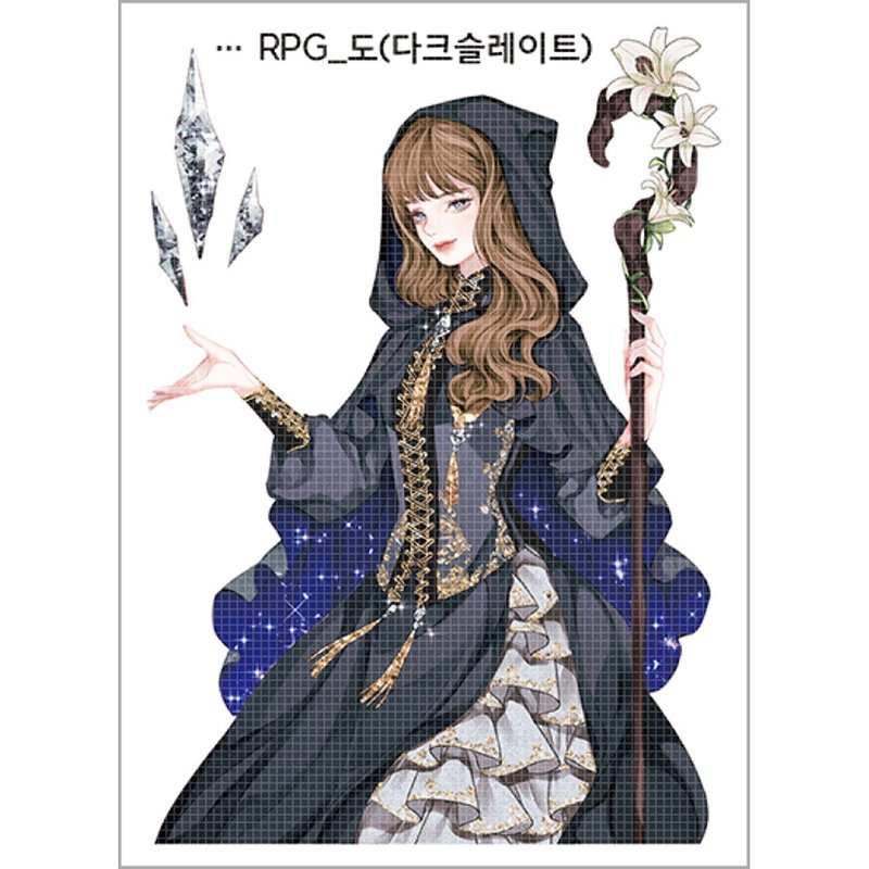 RPG - Wizard (7colors) Girl sticker (honne market) blackraccoon - 貼紙 - 紙 多色