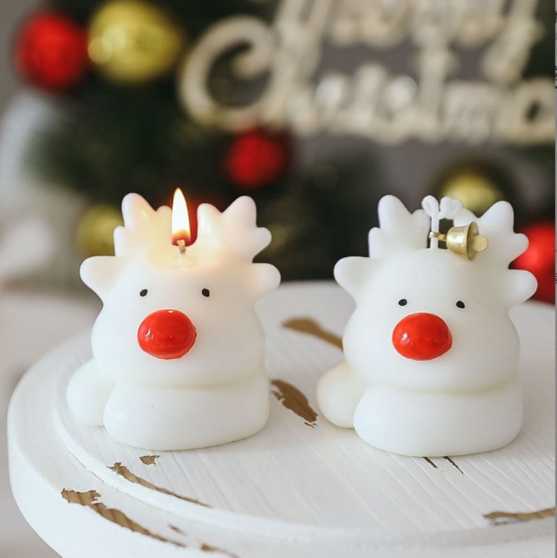 AMARA 香氛聖誕蠟燭-紅鼻麋鹿 儀式感生活 生日 情人節 聖誕節 - 香氛蠟燭/燭台 - 其他材質 多色