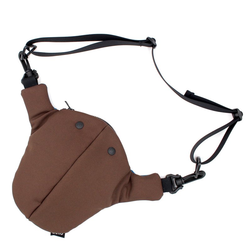 小動物中型隨身包 - 側背包/斜背包 - 聚酯纖維 咖啡色