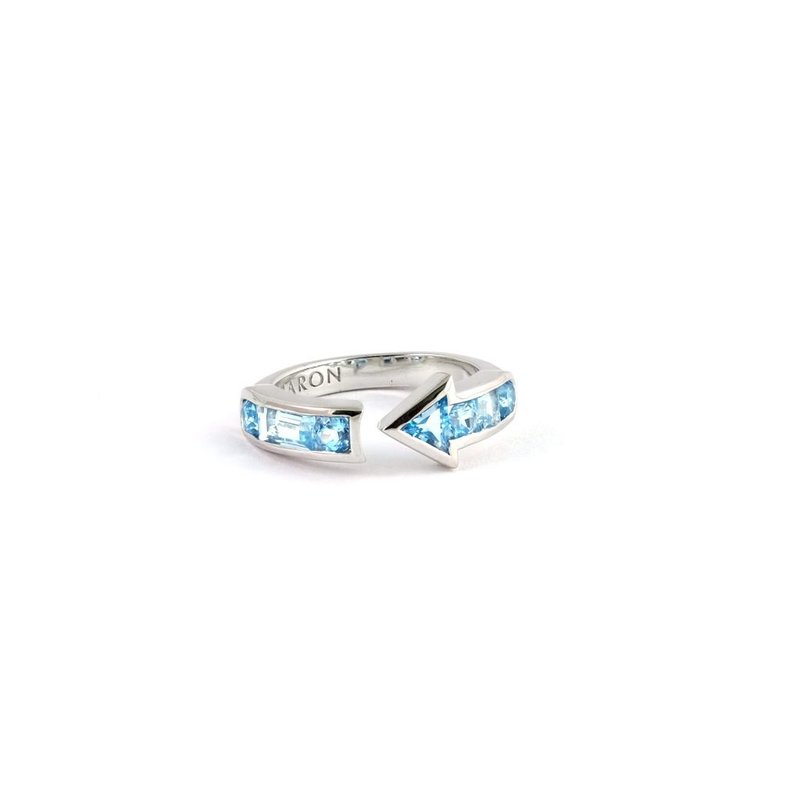 Urban Arrow Ring with Blue Topaz
