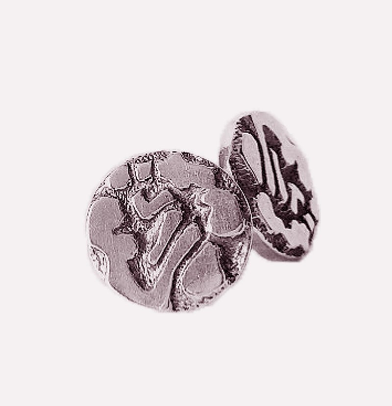 Embossed field earrings