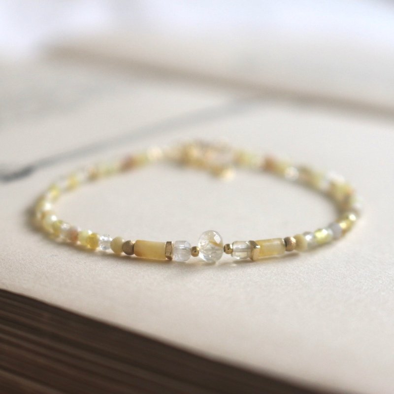 手鍊 黃水晶 黃澳寶 瑪瑙 - 滿足 - - 手鍊/手環 - 寶石 黃色