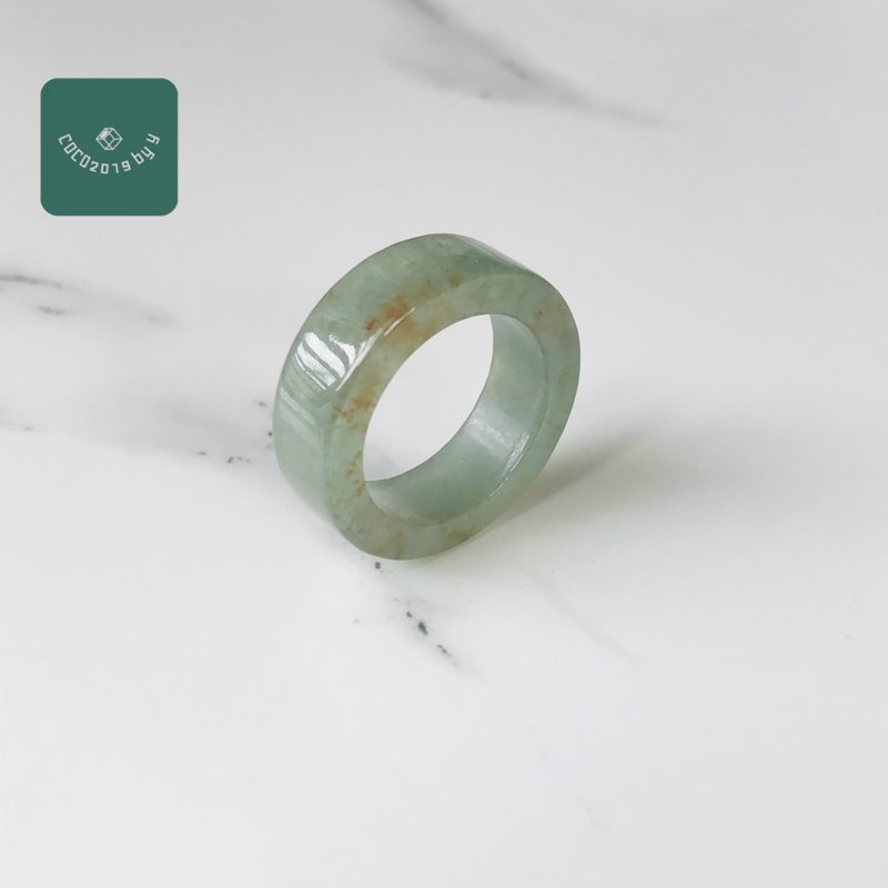 翡翠戒指 天然石 緬甸產 13號 R222-002 - 戒指 - 玉石 綠色