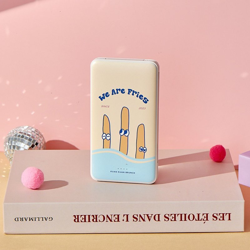 KUAN美式薯條自帶雙線快充10000mAh行動電源 - 行動電源/充電線 - 塑膠 多色