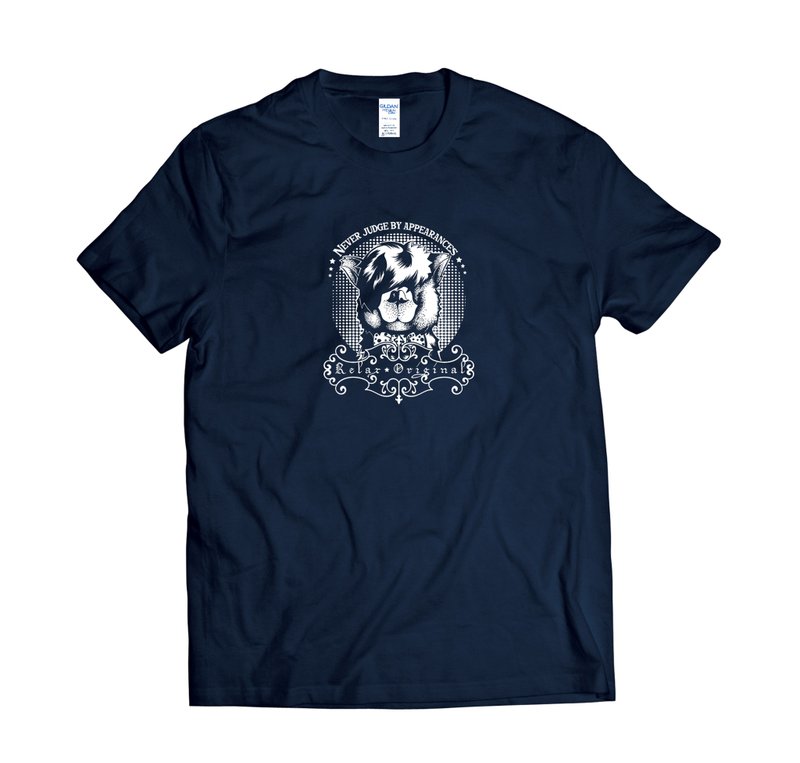 潮泥馬-T-shirt 白/黑/灰/藏青 - 男 T 恤 - 棉.麻 多色