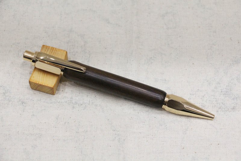 Log Handmade Wooden Pen Hexagonal Press Type Original Character Pen (Golden Kit) Wooden Wooden Customization