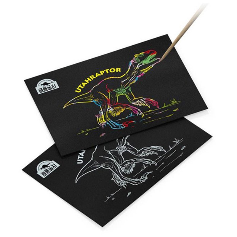 Korean PROM Dinosaur Scratch Painting - Utah Pirates Dragon 16