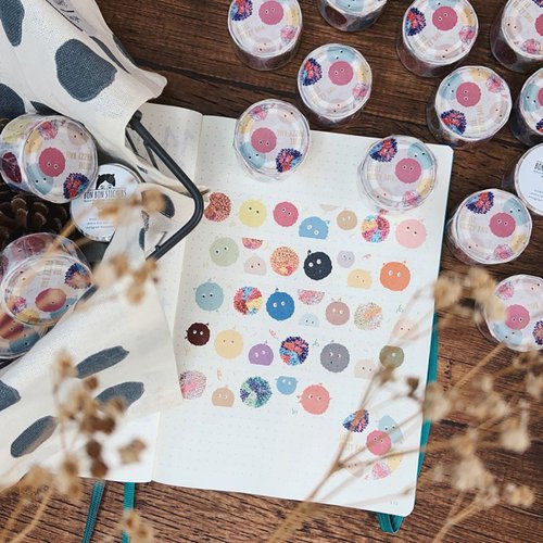 Small hair ball paper tape 2cm x 10m (UV printing)