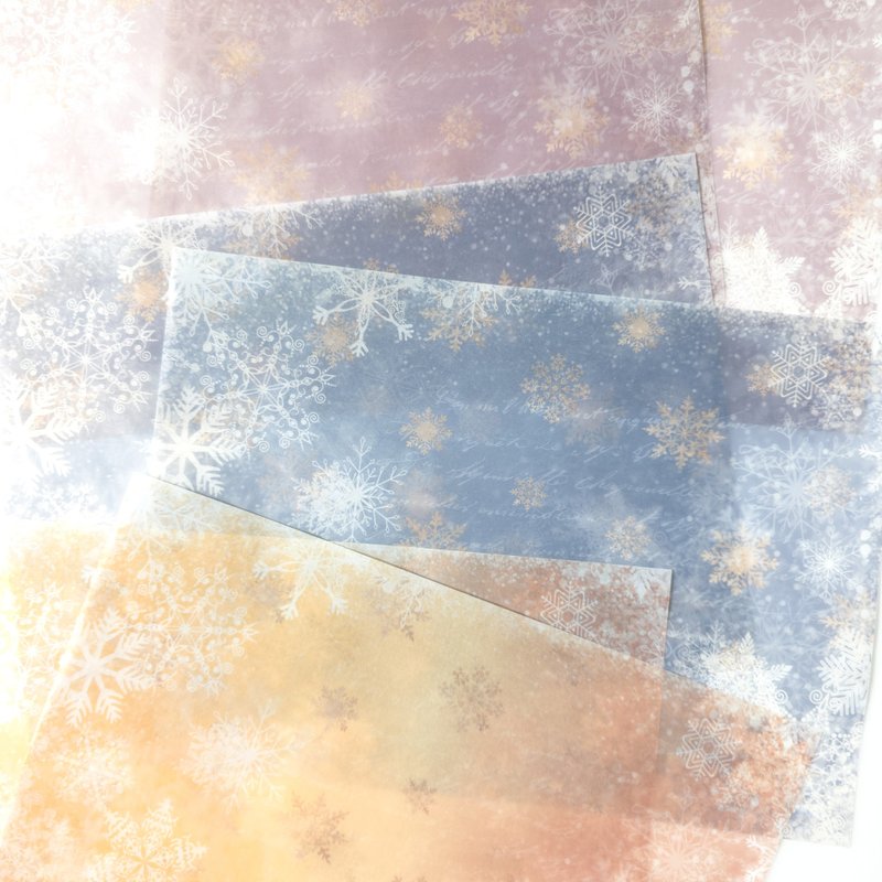 数量限定 訳あり雪の結晶トレーシングペーパーセット - 禮物盒/包裝盒 - 紙