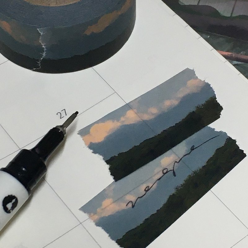 Sky of zagne - 紙膠帶/和紙/PET - 紙