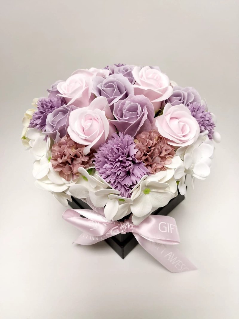 Purple Rose Soap Flower