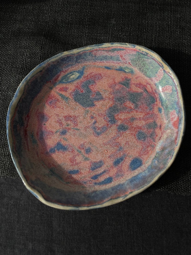 @studio_florero  變塗小圓盤 - 盤子/餐盤/盤架 - 陶 灰色