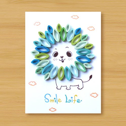 手工卷纸卡片:ile life_a(感谢卡,生日卡,万用卡,加油卡)