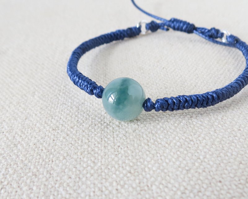 【金剛結】本命年【幸運石】冰飄花翡翠韓國蠟線手鍊*GC06*避邪 - 手鍊/手環 - 寶石 白色