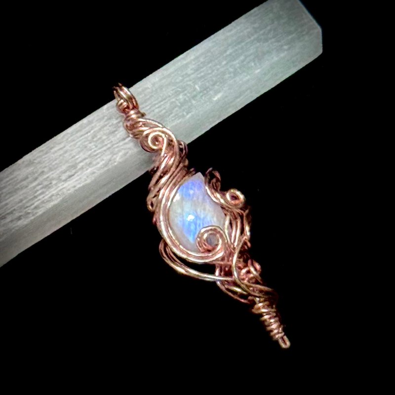 【流影】 金屬編織 月光石項鍊 - 項鍊 - 水晶 白色