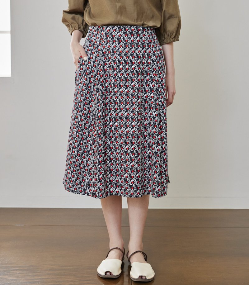 PINKOI ONLY 日花夏季涼裙 - 裙子/長裙 - 其他人造纖維 藍色