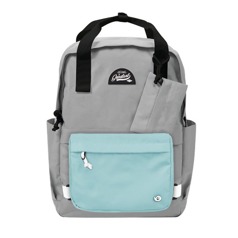 Grinstant混搭可拆組式15.6吋後背包 - 黑白系列 (灰色配淺藍色) - 後背包/背包/書包 - 聚酯纖維 灰色