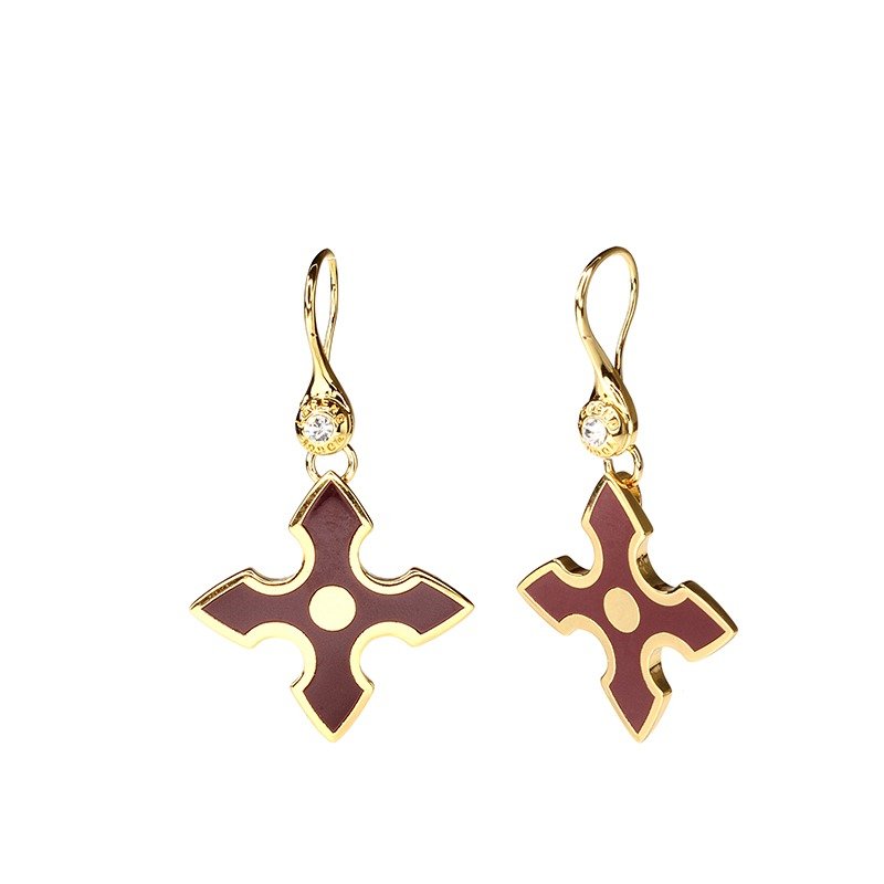 Chivalry Gawain Cloisonne Earrings (gold) -18,112,151,118