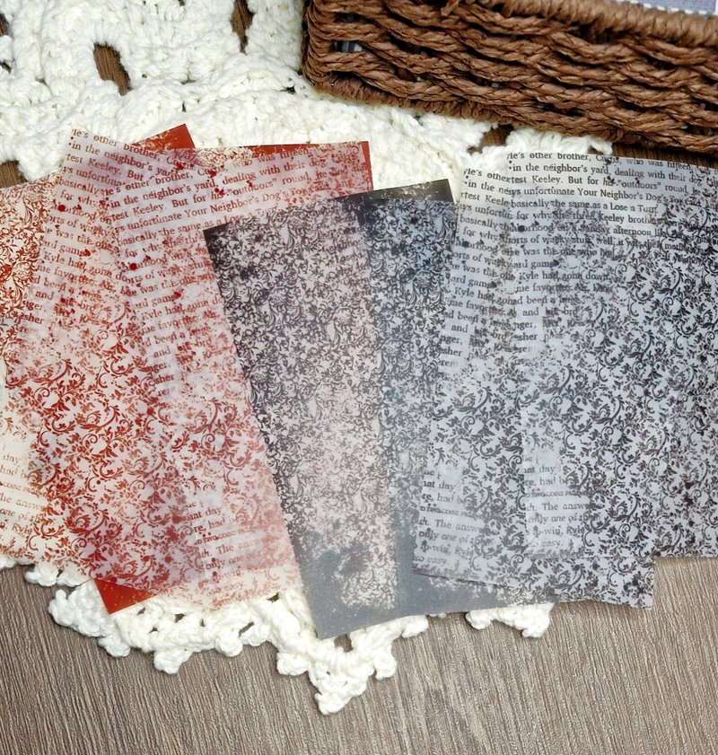 Dark Gothic tracing paper - 貼紙 - 紙 白色