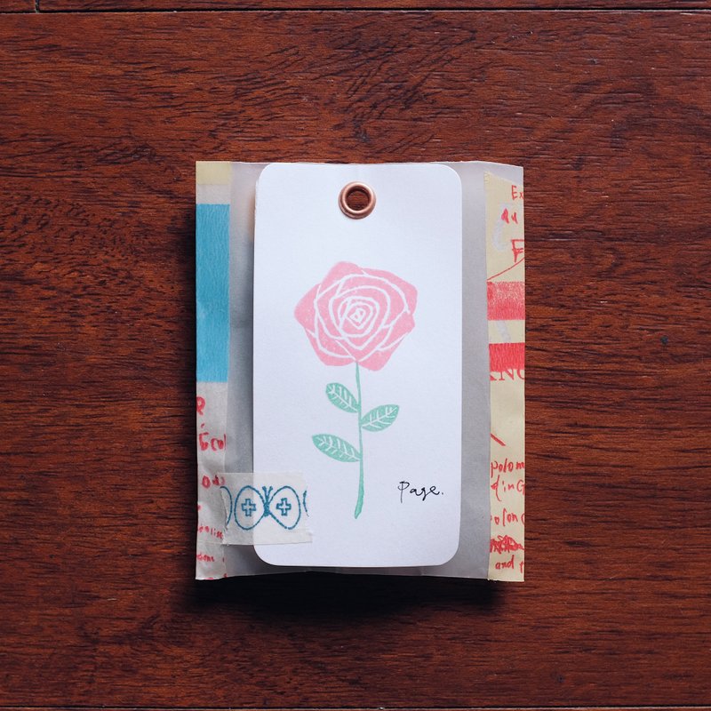 Page hand carved flower stamp