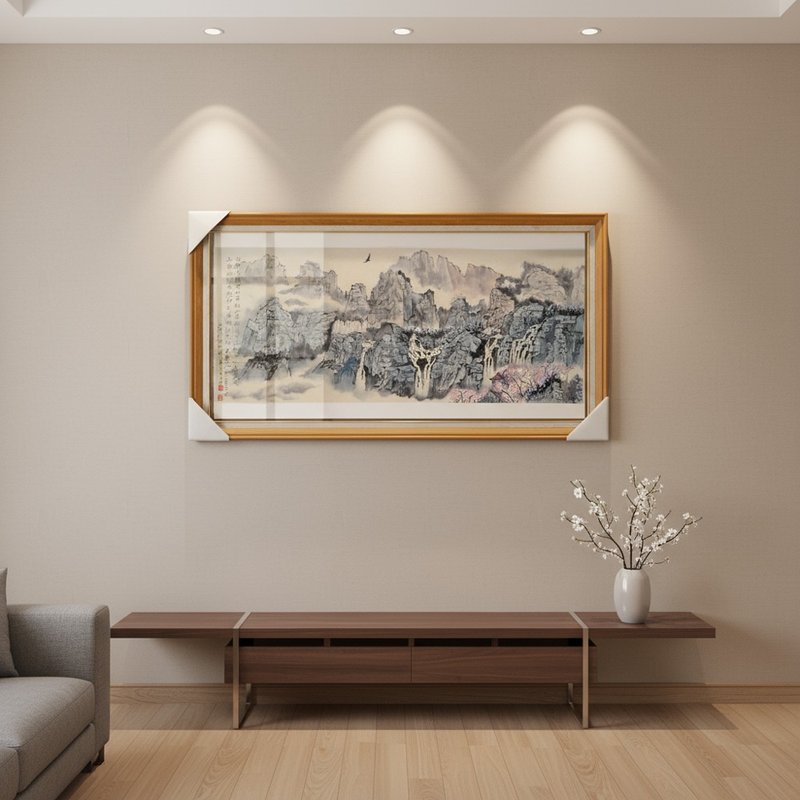 展翅上騰 聖經書畫原作 水墨設色 生宣紙 橫幅作品 - 海報/掛畫/掛布 - 紙