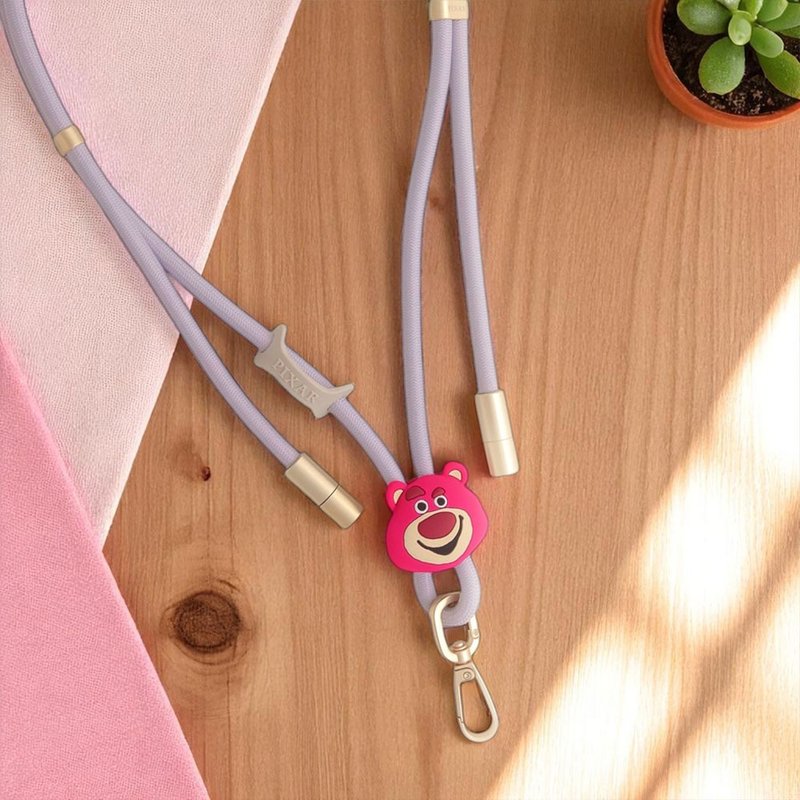 可以充電的掛繩【迪士尼】熊抱哥 65W Type-C 急速充電手機掛繩 - 手機掛繩/背帶 - 其他材質 粉紅色