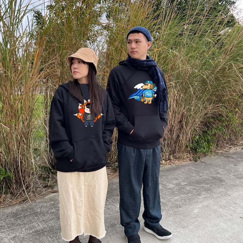 【浪生誌】設計款-棉柔舒適帽踢 - 帽T/大學T - 棉.麻 白色