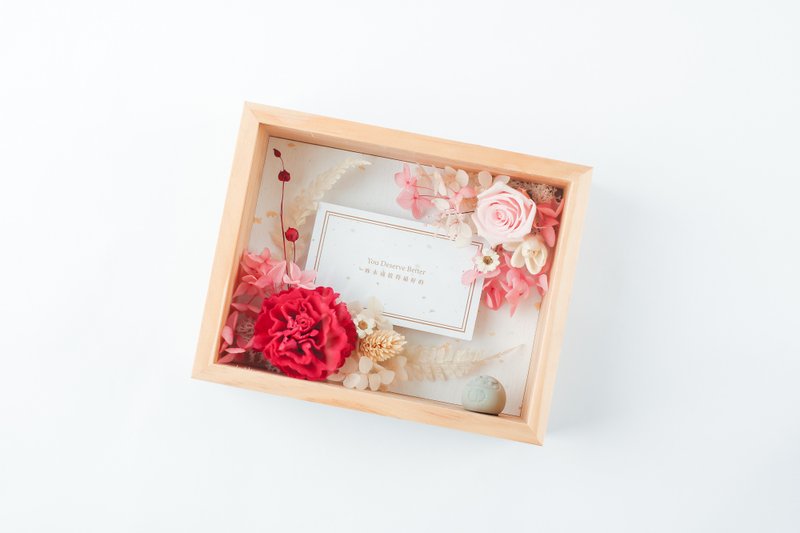 母親節花禮 | 永生花祝福相框  ( 限量訂製 5/5前出貨 ) - 乾燥花/永生花 - 植物.花