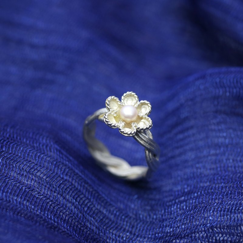 【Sumee Su】春意。戒指 - 戒指 - 純銀 白色