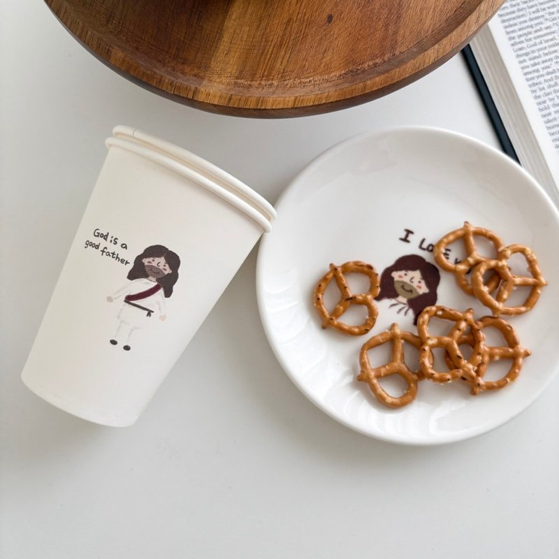 JIN CHA GOD-12oz紙杯 雙面耶穌插畫 God is a good father - 其他杯子 - 紙
