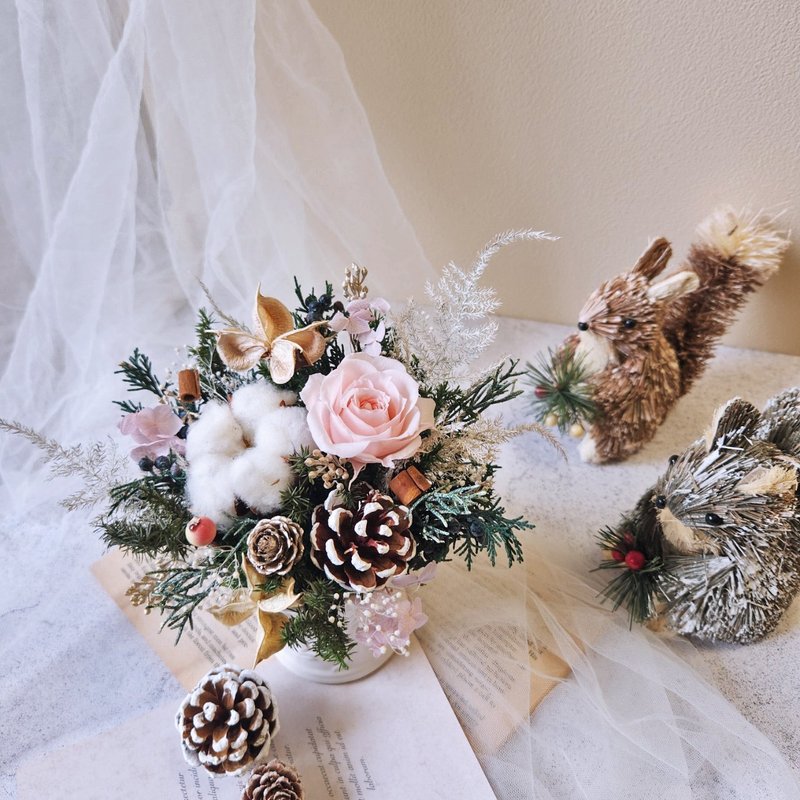 露宿星空復古桌花 聖誕禮物 永生花 交換禮物 - 乾燥花/永生花 - 植物.花 多色