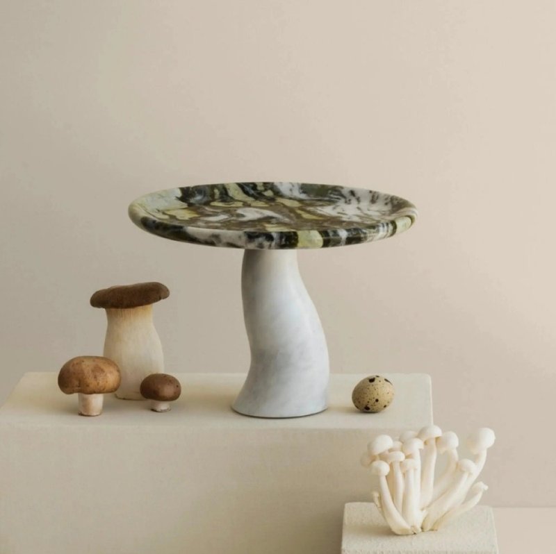 Mushroom tray 蘑菇托盤 大蘑菇 - 擺飾/家飾品 - 玉石 綠色