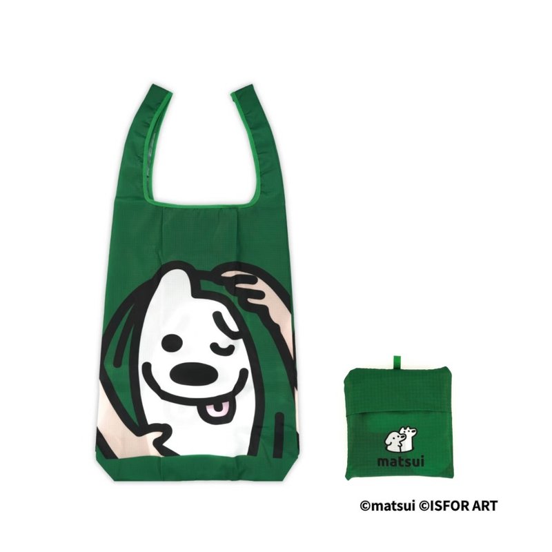 matsui DOGS 環保購物袋 綠 - 手提包/手提袋 - 防水材質