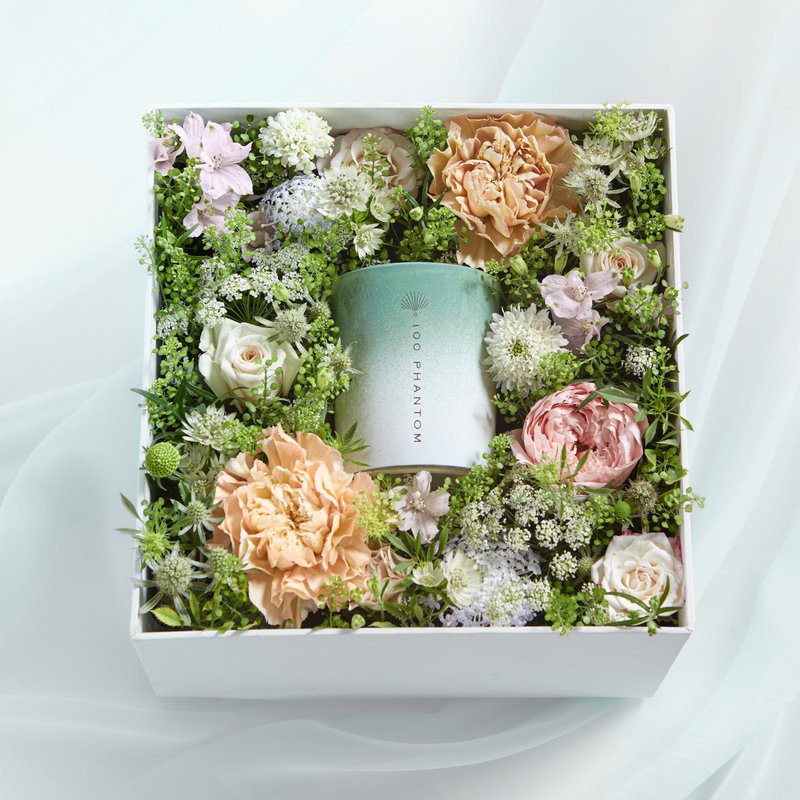 花璨百韻御禮(香氛蠟燭款) - 限量預購倒數(花店直送,限雙北地區) - 香氛蠟燭/燭台 - 植物.花 綠色